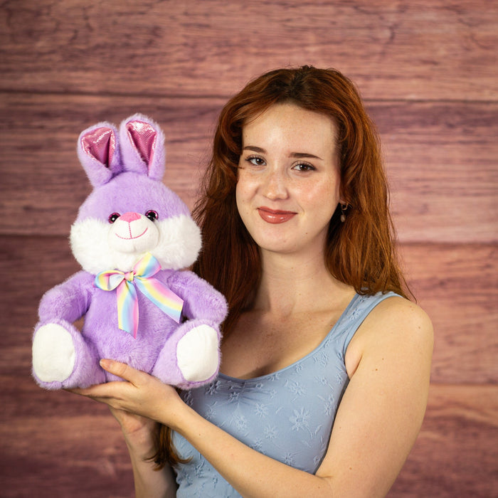 10" Sitting Sweet Stripe Bunny Trio