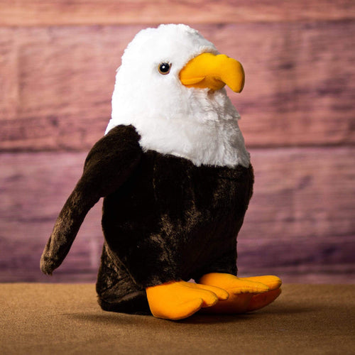 A eagle that is 15 inches tall while standing