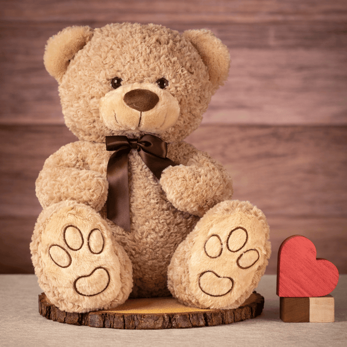 18" Sitting Soft Mocha Bear