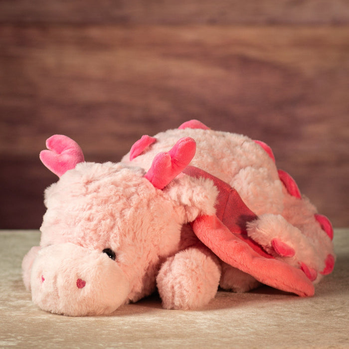 19" Snuggly Weighted Pink Dragon