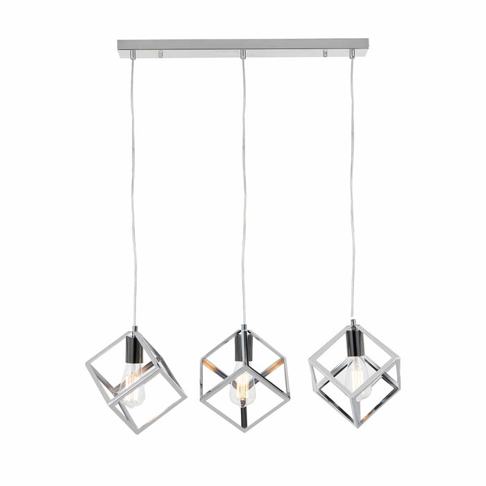 Ruma Silver Three Cube Pendant | Lighting | Rūma