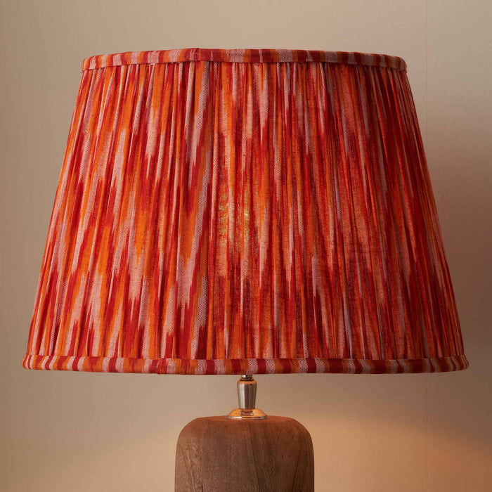 Adana Pink and Orange Cotton Patterned Mushroom Pleat Lampshade
