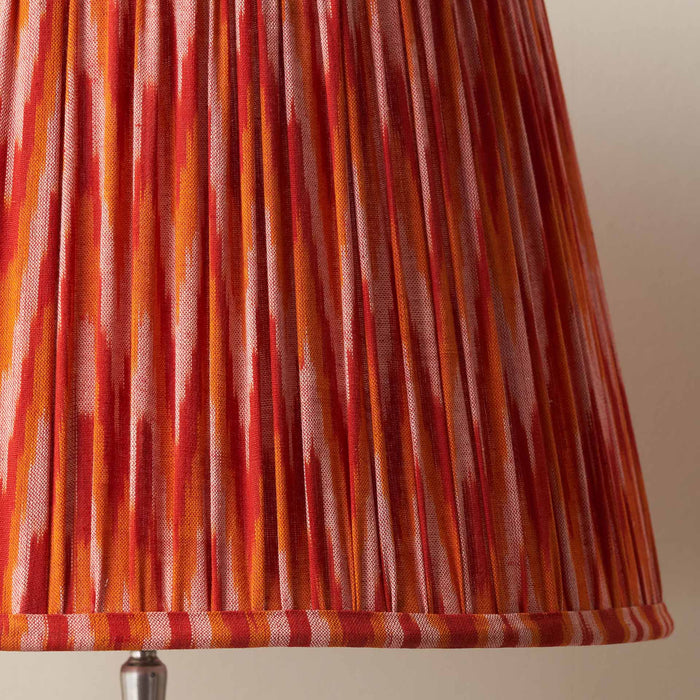 Adana Pink and Orange Cotton Patterned Mushroom Pleat Lampshade