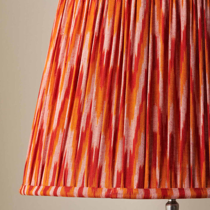 Adana Pink and Orange Cotton Patterned Mushroom Pleat Lampshade