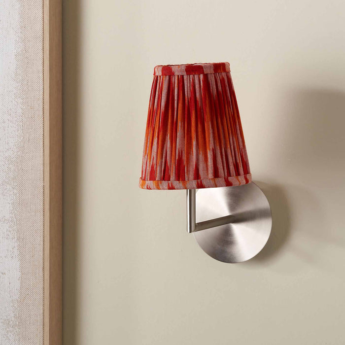 Adana Pink and Orange Cotton Patterned Mushroom Pleat Lampshade