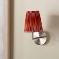 Adana Pink and Orange Cotton Patterned Mushroom Pleat Lampshade