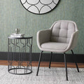 Alva Grey Linen Carver Dining Chair