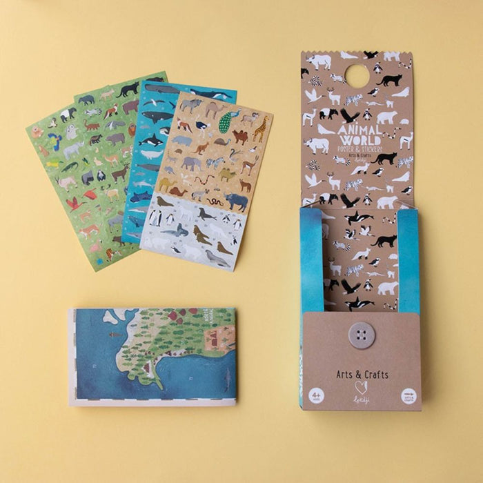 Animals Of The World Sticker Poster