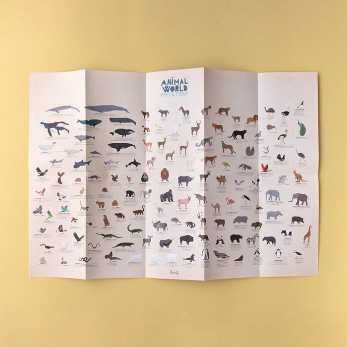Animals Of The World Sticker Poster