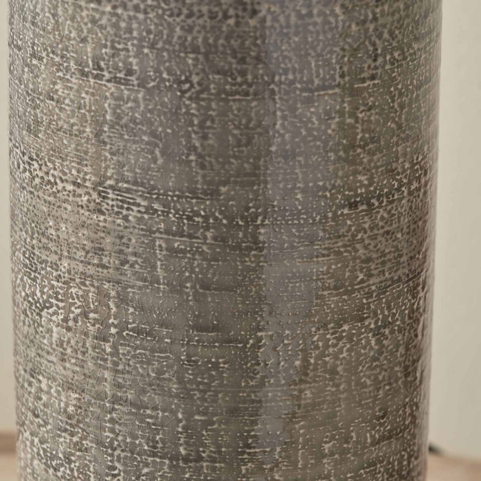 Annecy Slate Grey Textured Ceramic Table Lamp