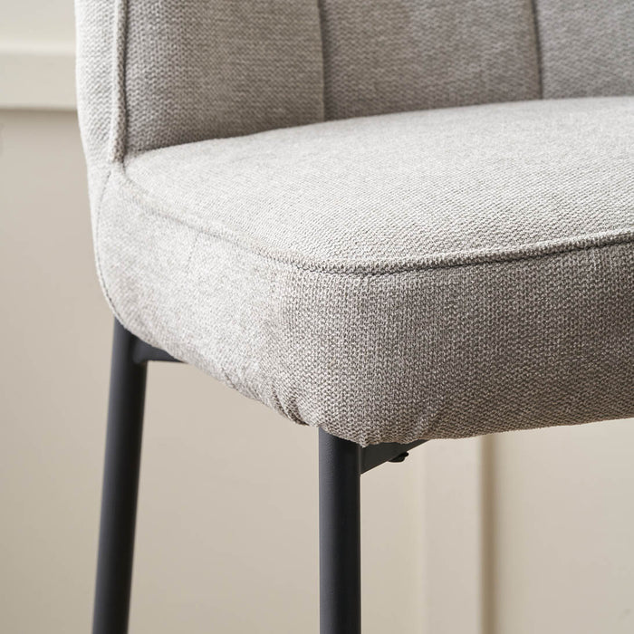 Arina Light Grey Chenille Bar Stool
