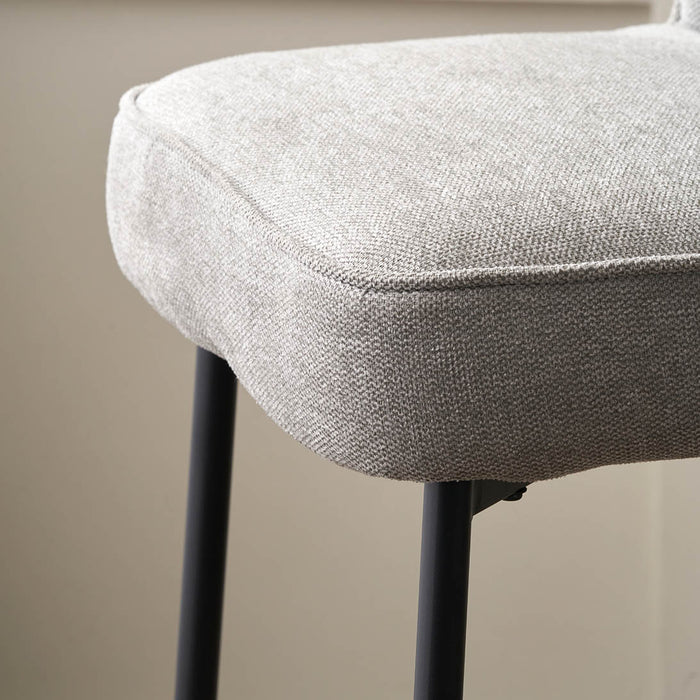 Arina Light Grey Chenille Bar Stool