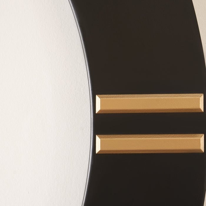 Asher Black and Gold Open Wall Clock