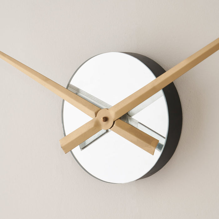 Asher Mirror and Gold Open Wall Clock