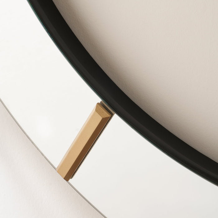 Asher Mirror and Gold Open Wall Clock