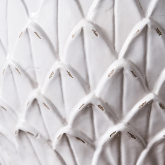 Aspen White Leaf Stoneware Table Lamp Base