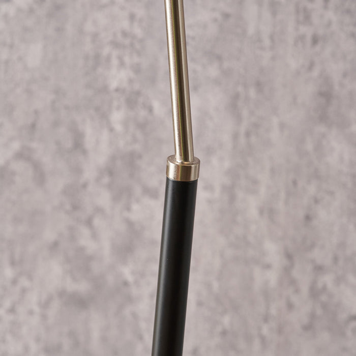 Augustine Black and Brushed Silver Task Floor Lamp