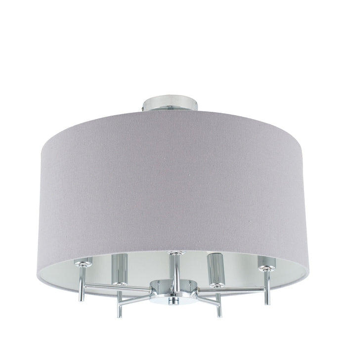 Ruma 5 Light Shaded Silver Pendant | Lighting | Rūma