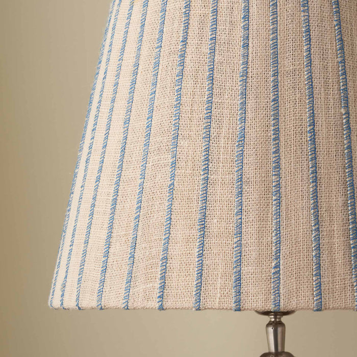 Callie Natural Jute and Blue Stitched Ribbon Lampshade