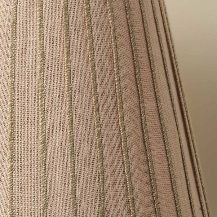 Callie Natural Jute and Olive Stitched Ribbon Lampshade