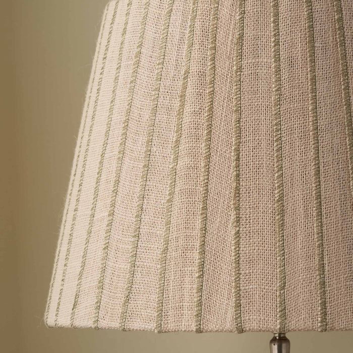 Callie Natural Jute and Olive Stitched Ribbon Lampshade
