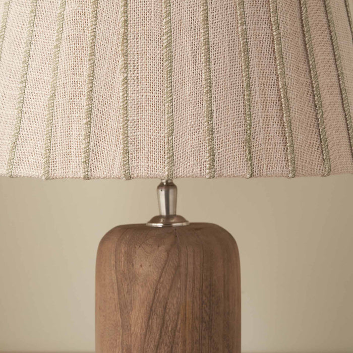 Callie Natural Jute and Olive Stitched Ribbon Lampshade