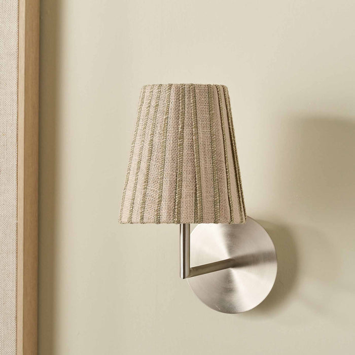 Callie Natural Jute and Olive Stitched Ribbon Lampshade