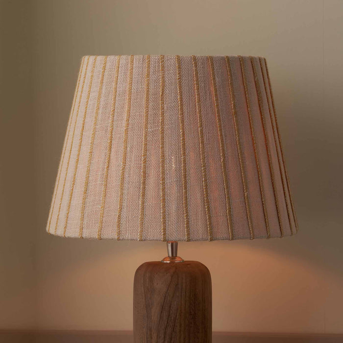 Callie Natural Jute and Yellow Stitched Ribbon Lampshade
