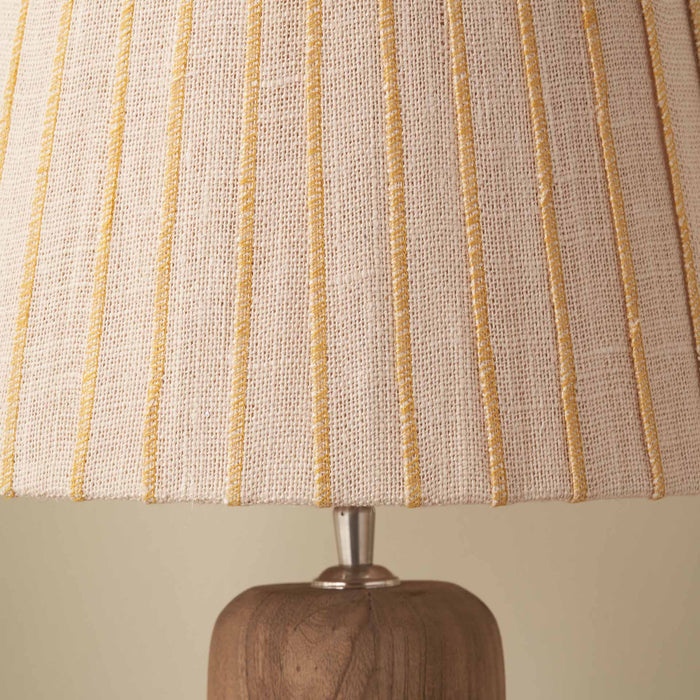 Callie Natural Jute and Yellow Stitched Ribbon Lampshade