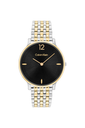Calvin Klein Quartz Black Dial Analog Stainless Steel Women's Watch, 25100171