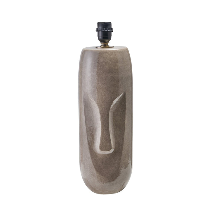 Ruma Grey Face Design Tall Stoneware Table Lamp | Lighting | Rūma