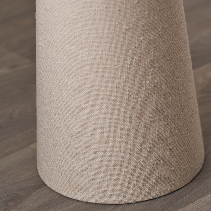 Carissa White Slubby Handloom Fabric Floor Lamp
