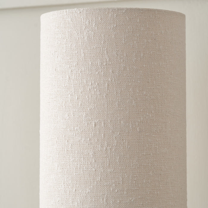 Carissa White Slubby Handloom Fabric Table Lamp
