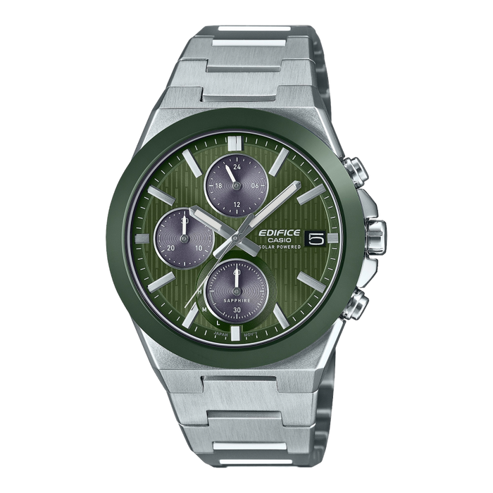 Casio Edifice Solar Powered Chronograph with Ceramic Bezel Men's Watch, EFS-S650D-3ADF-ED681