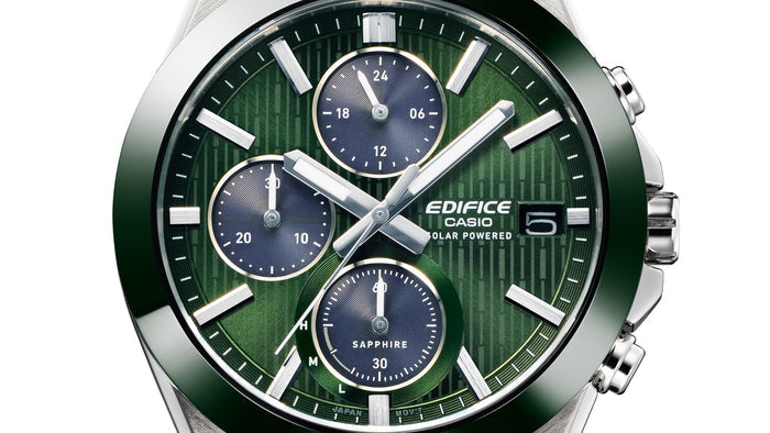 Casio Edifice Solar Powered Chronograph with Ceramic Bezel Men's Watch, EFS-S650D-3ADF-ED681