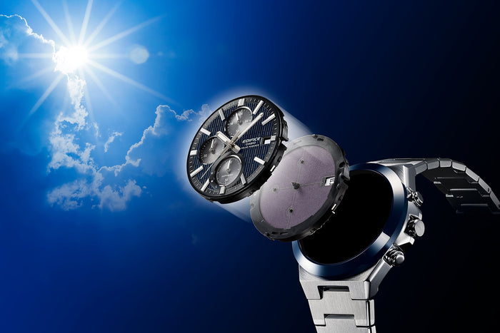 Casio Edifice Solar Powered Chronograph with Ceramic Bezel Men's Watch, EFS-S650D-3ADF-ED681
