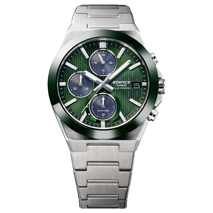 Casio Edifice Solar Powered Chronograph with Ceramic Bezel Men's Watch, EFS-S650D-3ADF-ED681