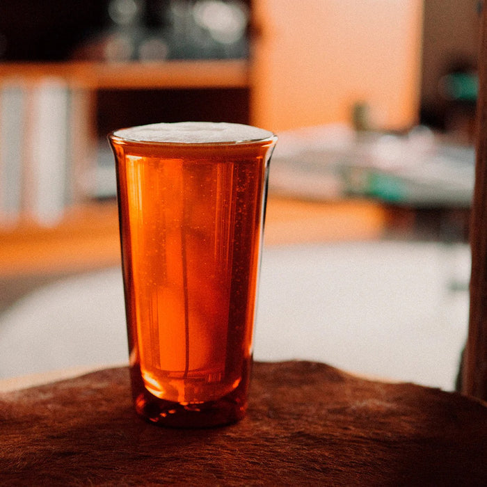 CAST AMBER double wall glass 340ml