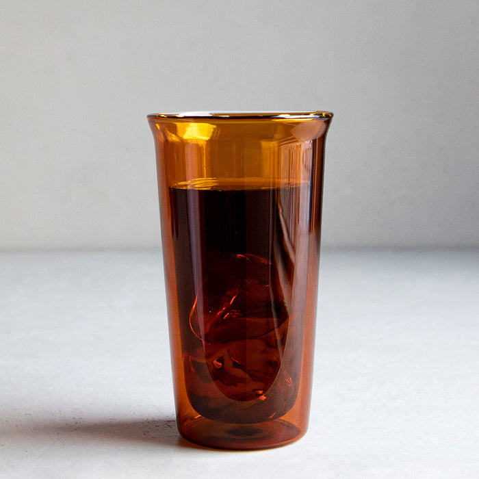 CAST AMBER double wall glass 340ml