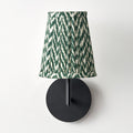 Catania Forest Green Ikat Hand Pleated Cotton Tapered  Lampshade