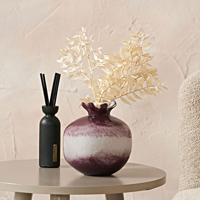 Celeste Deep Plum Ombre Glass Bud Vase