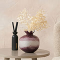 Celeste Deep Plum Ombre Glass Bud Vase