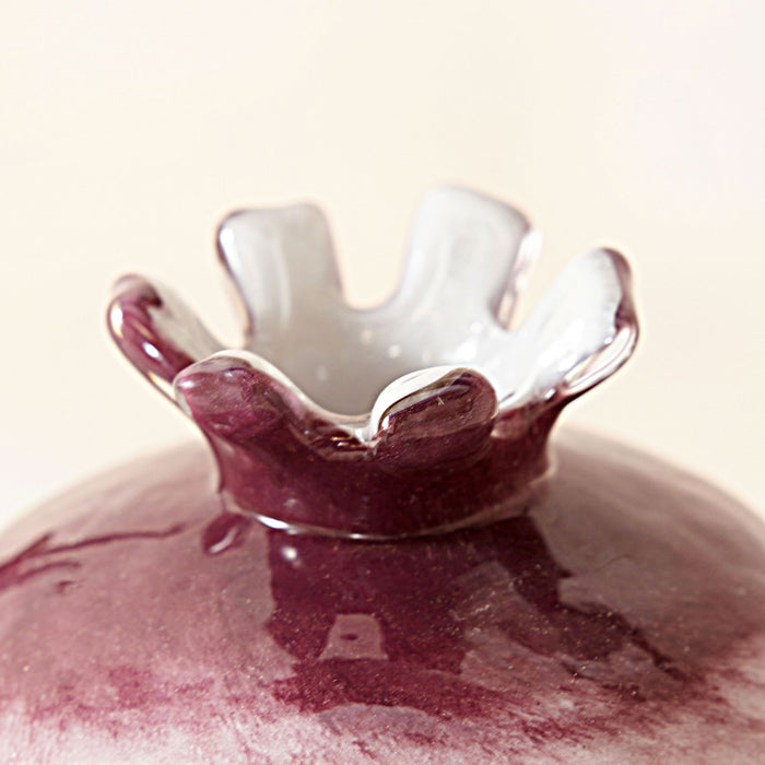 Celeste Deep Plum Ombre Glass Bud Vase