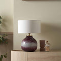 Celeste Deep Plum Ombre Glass Table Lamp Base