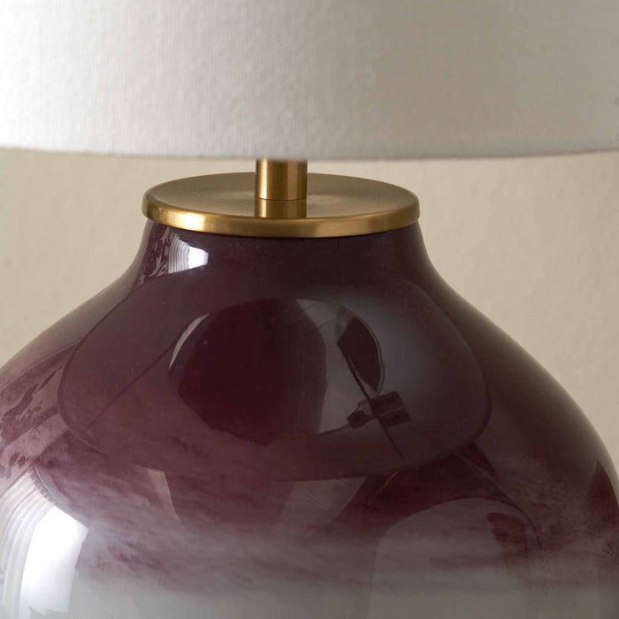 Celeste Deep Plum Ombre Glass Table Lamp Base