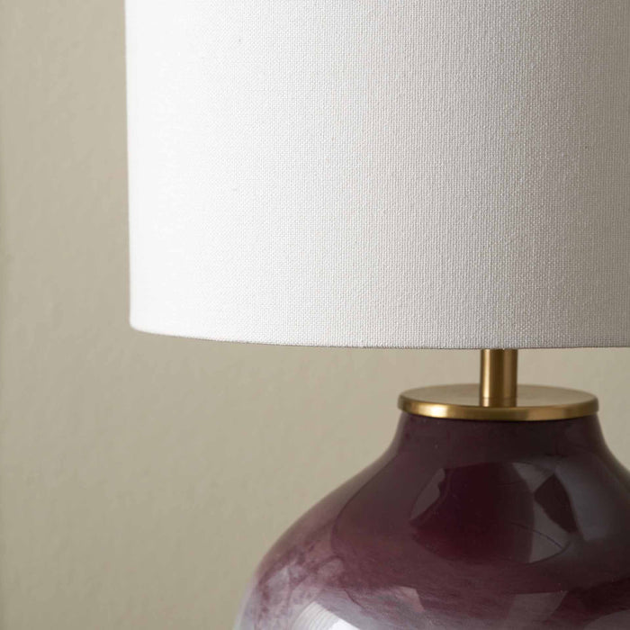 Celeste Deep Plum Ombre Glass Table Lamp Base