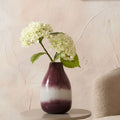 Celeste Deep Plum Ombre Glass Vase
