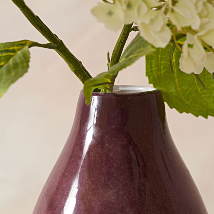 Celeste Deep Plum Ombre Glass Vase