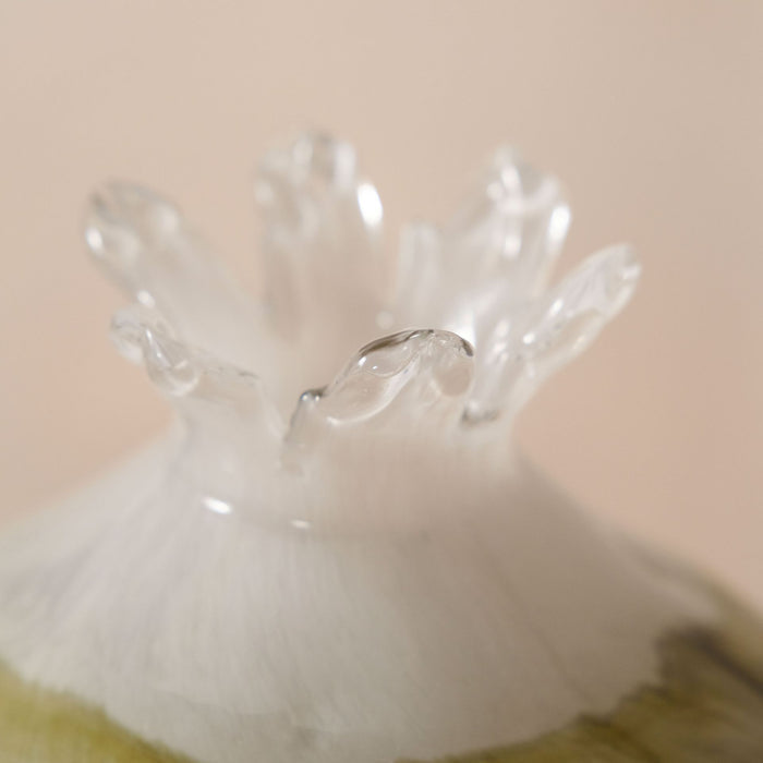 Celeste Sage Ombre Glass Bud Vase
