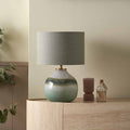 Celeste Sage Ombre Glass Table Lamp Base